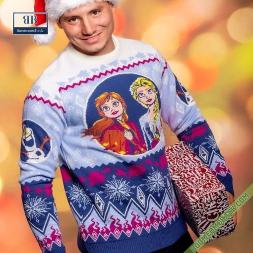 Frozen Elsa And Anna Ugly Christmas Sweater Gift For Adult And Kid