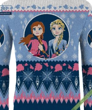 frozen elsa and anna ugly christmas sweater gift for adult and kid 7 CwsF3