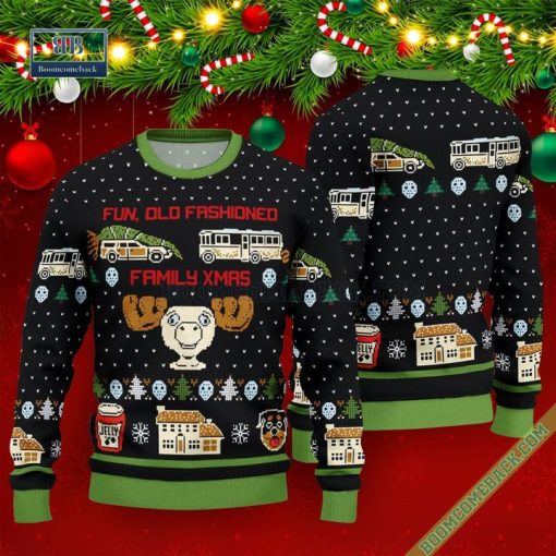 Fun Old Fashioned Family Xmas Ugly Sweater