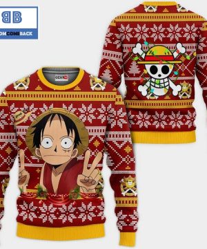 Funny Luffy One Piece Anime Christmas 3D Sweater