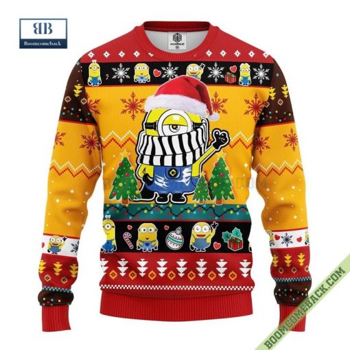 Funny Minions And Among Us Christmas Sweater