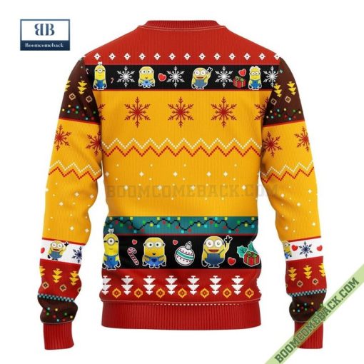 Funny Minions And Among Us Christmas Sweater