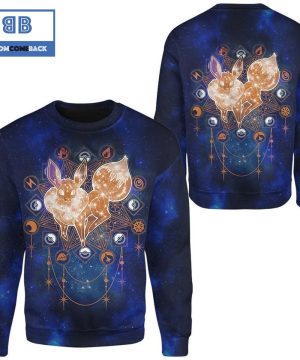 Galaxy Eevee Pokemon Anime Christmas 3D Sweatshirt