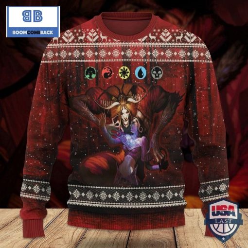 Game MTG Demonic Tutor Ugly Knitted Sweater