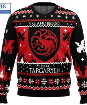 Game Of Thrones Fire And Blood House Targaryen Ugly Christmas Sweater