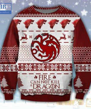 Game Of Thrones Fire Cannot Kill A Dragon Ugly Christmas Sweater