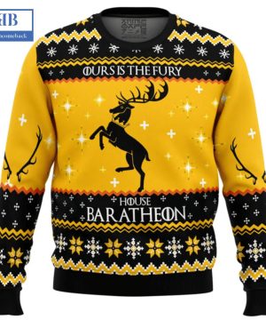 Game Of Thrones Ours Is The Fury House Baratheon Ugly Christmas Sweater