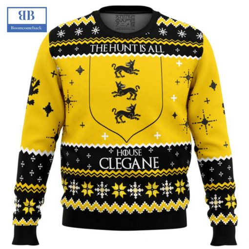 Game Of Thrones The Hunt Is All House Clegane Ugly Christmas Sweater