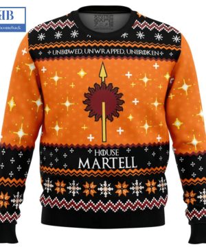 Game Of Thrones Unbowed Unwrapped Unbroken House Martell Ugly Christmas Sweater