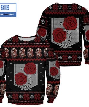 garrison attack on titan anime christmas 3d sweater 3 mjaTx