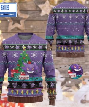 gengar pokemon anime custom imitation knitted ugly christmas sweater 2 QoHo6