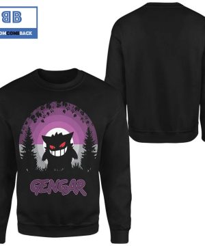 Gengar Shadow Pokemon Anime Christmas 3D Sweatshirt