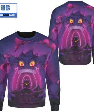 Gengar Vmax Pokemon Anime Christmas 3D Sweatshirt