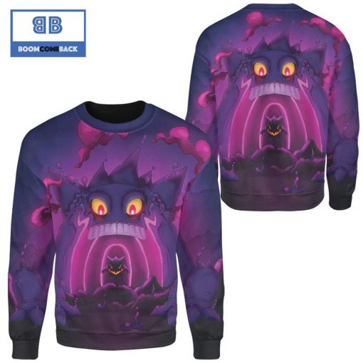 Gengar Vmax Pokemon Anime Christmas 3D Sweatshirt