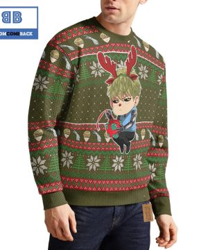 Genos One Punch Man Anime Christmas Custom Knitted 3D Sweater