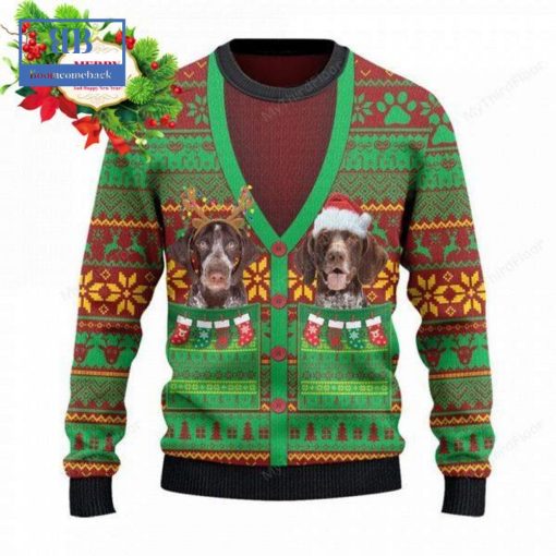 German Shorthaired Pointer Cardigan Costume Ugly Christmas Sweater