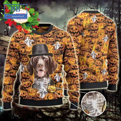 German Shorthaired Pointer Halloween Pumpkin Ugly Christmas Sweater