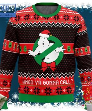 Ghostbusters Whoo Ya Gonna Call Ugly Christmas Sweater