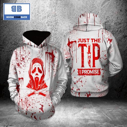 Ghostface Just The Tip I Promise Halloween 3D Hoodie