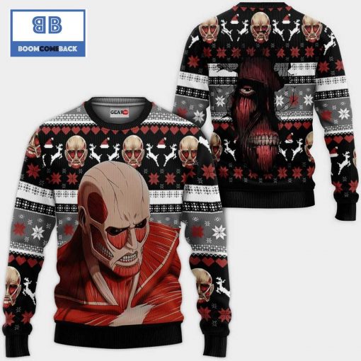 Giant Titan Attack On Titan Anime Christmas 3D Sweater