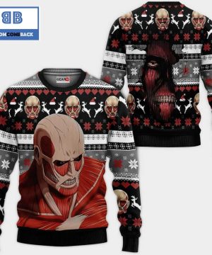 giant titan attack on titan anime christmas 3d sweater 2 EJ03h