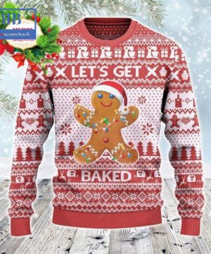 Gingerbread Let’s Get Baked Ugly Christmas Sweater