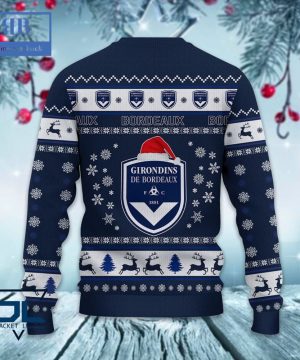 girondins de bordeaux santa hat ugly christmas sweater 5 5RCFT