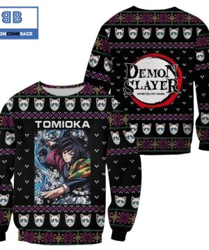 Giyu Tomioka Kimetsu No Yaiba Anime Ugly Christmas Purple Sweater