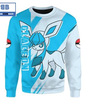 Glaceon Pokemon Anime Christmas 3D Sweatshirt