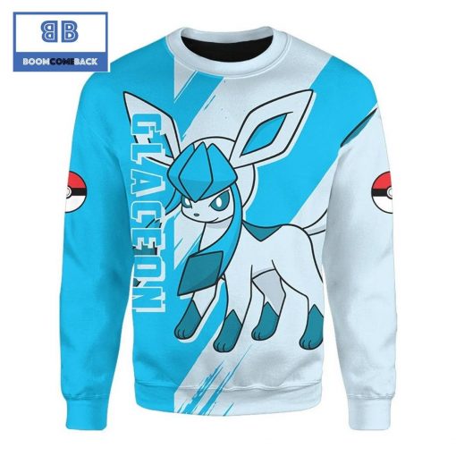 Glaceon Pokemon Anime Christmas 3D Sweatshirt