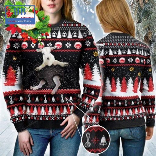 Goat Baby In Pocket Ugly Christmas Sweater