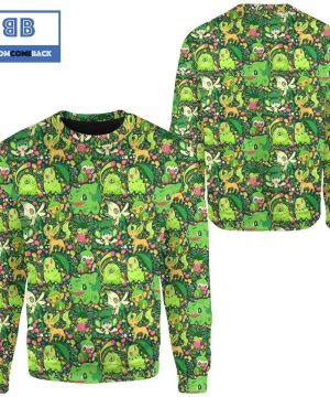 Grass Seamless Pattern Custom Pokemon Anime Christmas 3D Sweatshirt