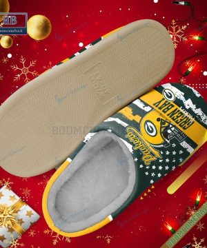 Green Bay Packers Christmas Indoor Slippers