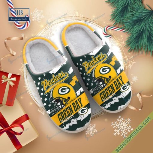 Green Bay Packers Christmas Indoor Slippers