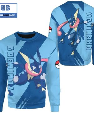 Greninja Pokemon Anime Christmas 3D Sweatshirt