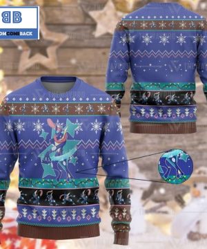 Greninja Pokemon Anime Custom Imitation Knitted Ugly Christmas Sweater