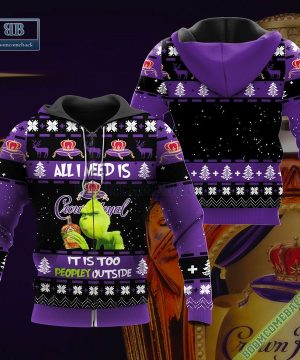 grinch all i need is crown royal it is too peopley outside ugly christmas sweater hoodie zip hoodie bomber jacket 3 oJ7eJ