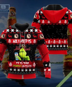 grinch all i need is leinenkugels it is too peopley outside ugly christmas sweater hoodie zip hoodie bomber jacket 3 oSThd