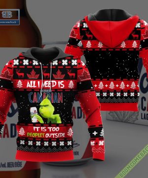 grinch all i need is molson canadian it is too peopley outside ugly christmas sweater hoodie zip hoodie bomber jacket 2 ui4ll