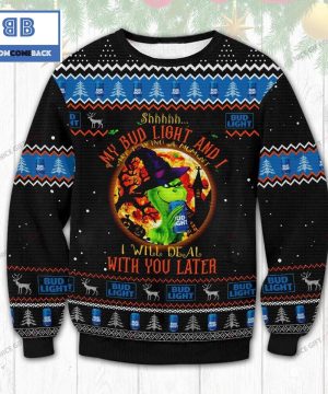 Grinch Witch Bud Light Beer Christmas Ugly Sweater