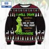 Grinch Witch I Will Drink Coors Light Christmas Ugly Sweater