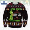 Grinch Witch Crown Royal Whiskey Christmas 3D Sweater