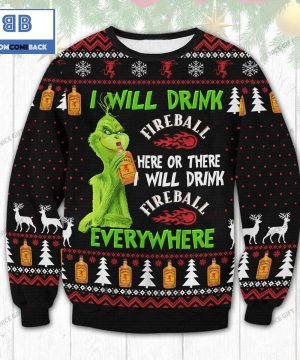 Grinch Witch I Will Drink Fireball Cinnamon Whisky Christmas 3D Sweater