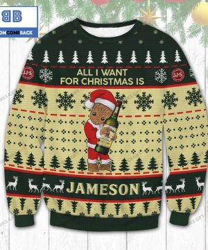 Groot All I Want For Christmas Is Jameson Irish Whiskey Christmas 3D Sweater