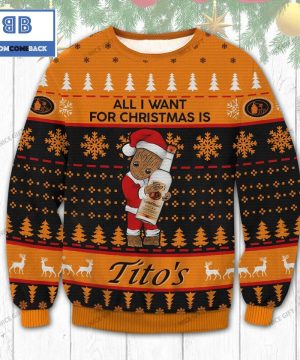 Groot All I Want For Christmas Is Tito’s Handmade Vodka Christmas 3D Sweater