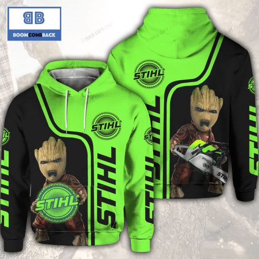 Groot Star War Stihl Black Green 3D Hoodie