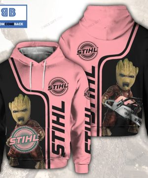 Groot Star War Stihl Black Pink 3D Hoodie