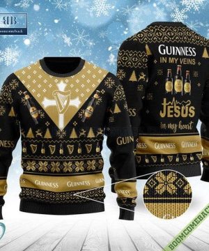 Guinness Beer In My Veins In My Heart Ugly Sweater