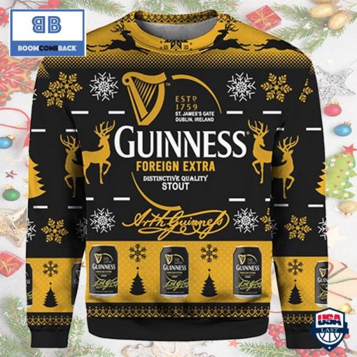 Guinness Foreign Extra Stout Ugly Christmas Sweater