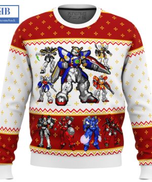 Gundam Wing Sprites Ugly Christmas Sweater